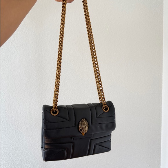 Kurt Geiger Handbags - Kurt Geiger Black Quilted Shoulder Bag with Gold Chain